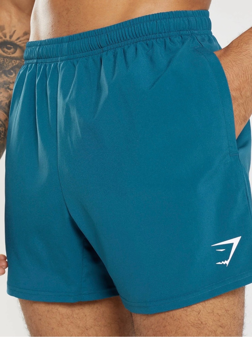 Gymshark Men's Teal Athletic Training Shorts Size Medium